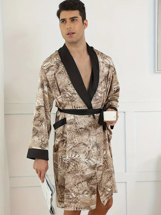 Peignoir Luxueux avec Imprimé Serpent
