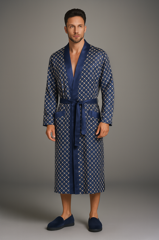 Peignoir Luxueux Bleu Doux de Qualité