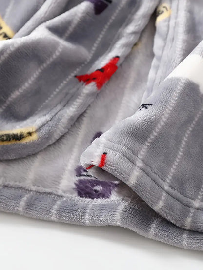 Peignoir de Bain Enfant Éponge avec Motifs D'animaux