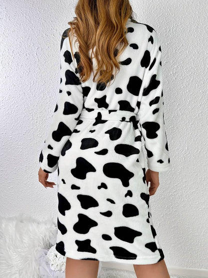 Peignoir Polaire Imprimé Vache