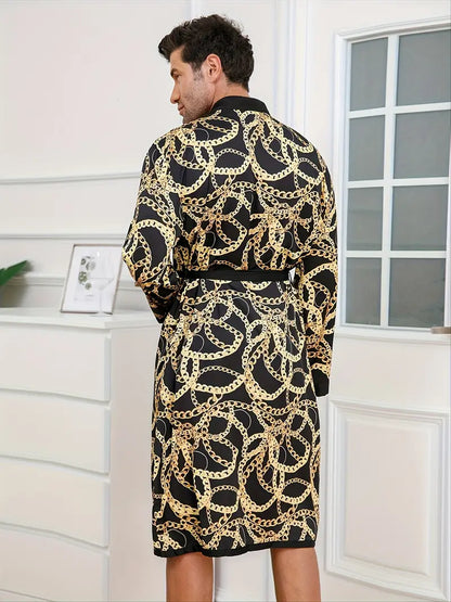Peignoir homme satin luxe été