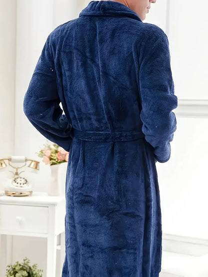 Peignoir polaire homme satin chaud