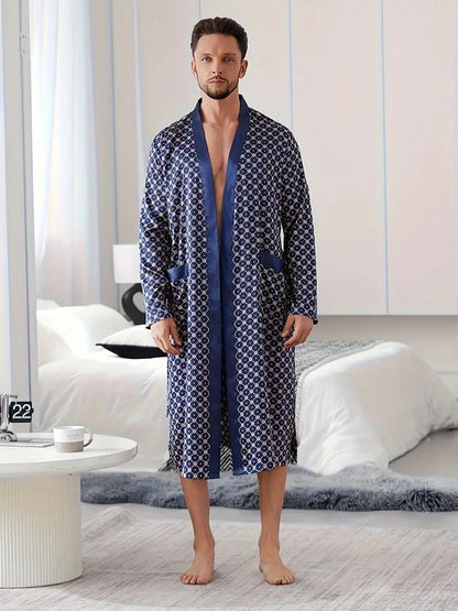 Peignoir Luxueux Bleu Doux de Qualité