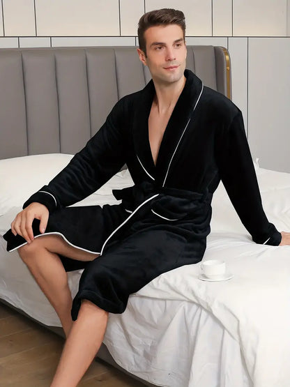 Peignoir Polaire Éponge Noir
