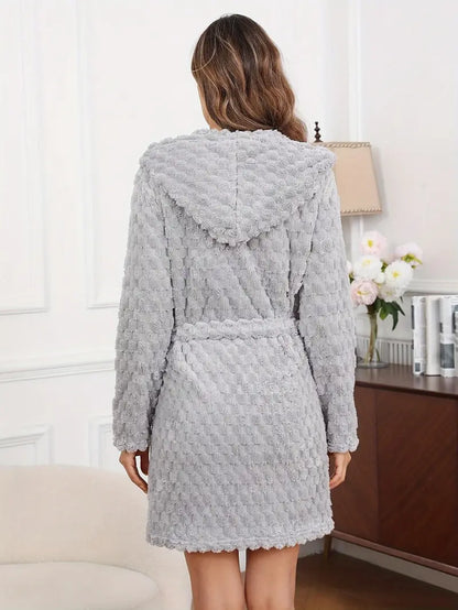 Peignoir Femme doux à capuche Polaire